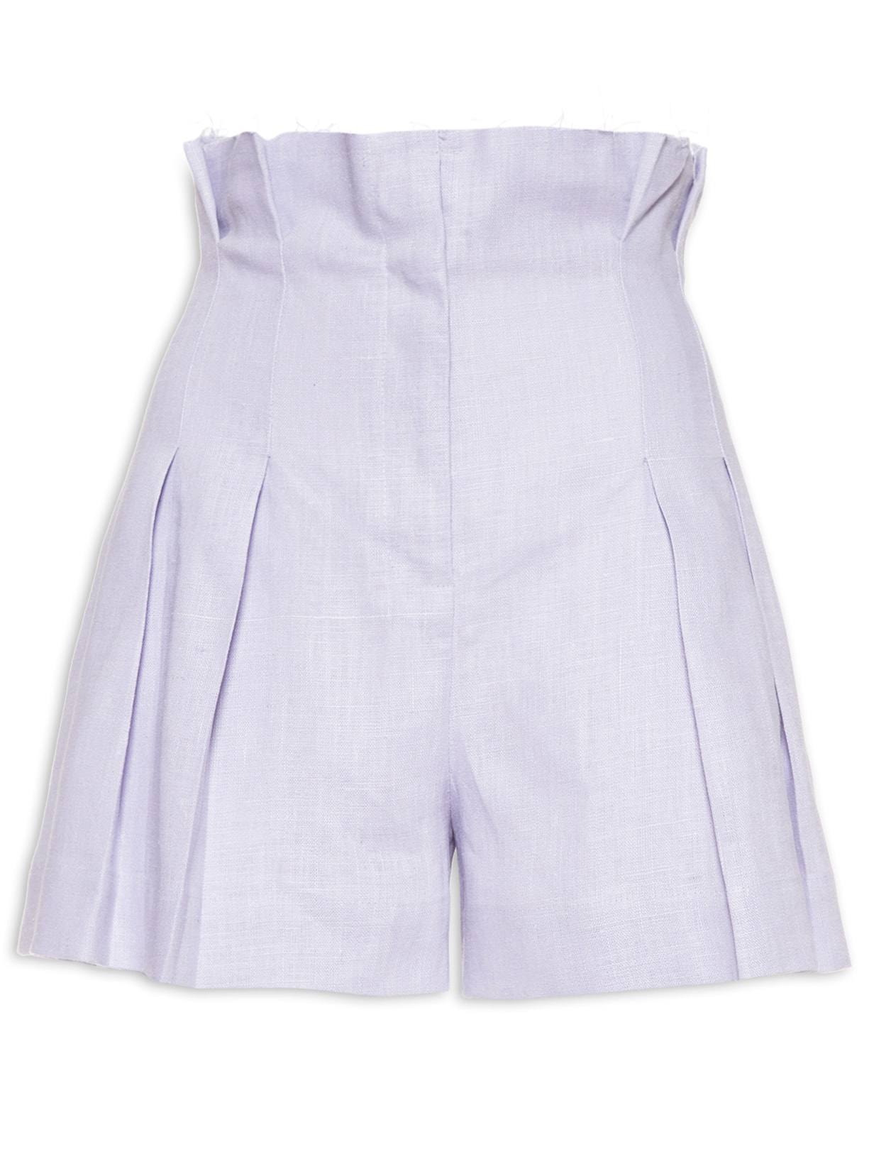 Short Feminino Cintura Alta Linho Grosso Lilás Tig