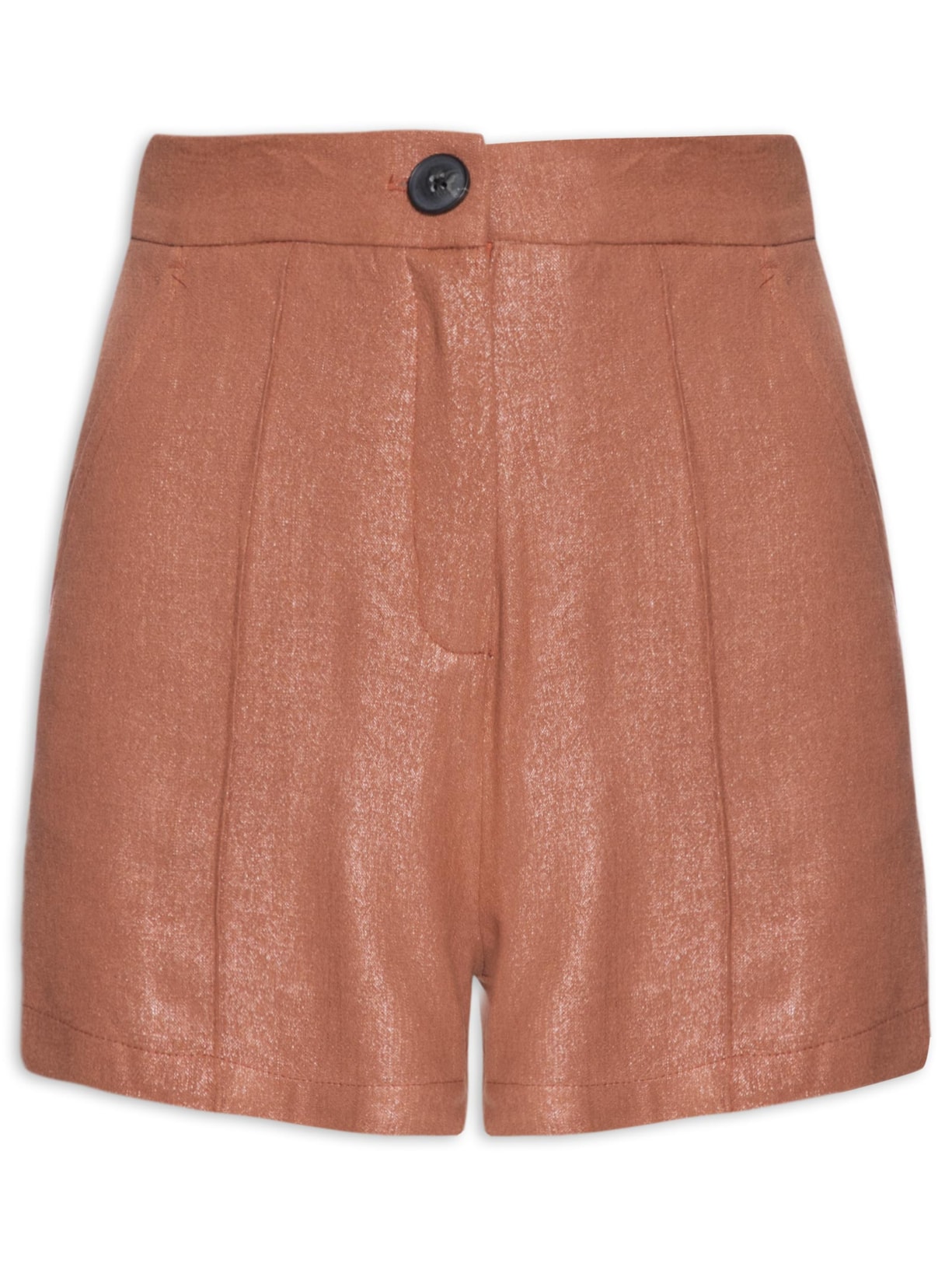 Short Feminino Cintura Alta - Marrom