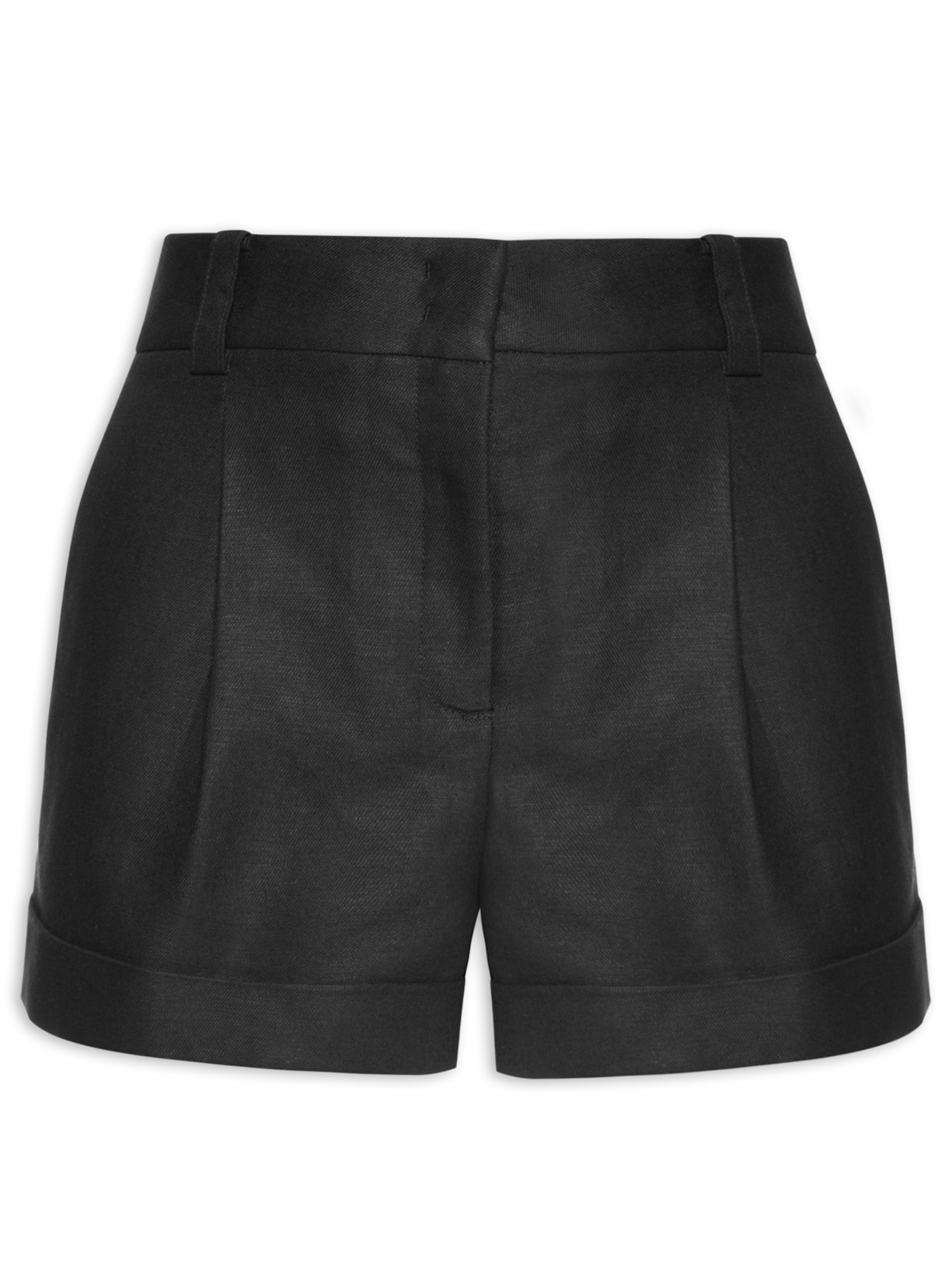 Short Feminino Cintura Alta - Preto