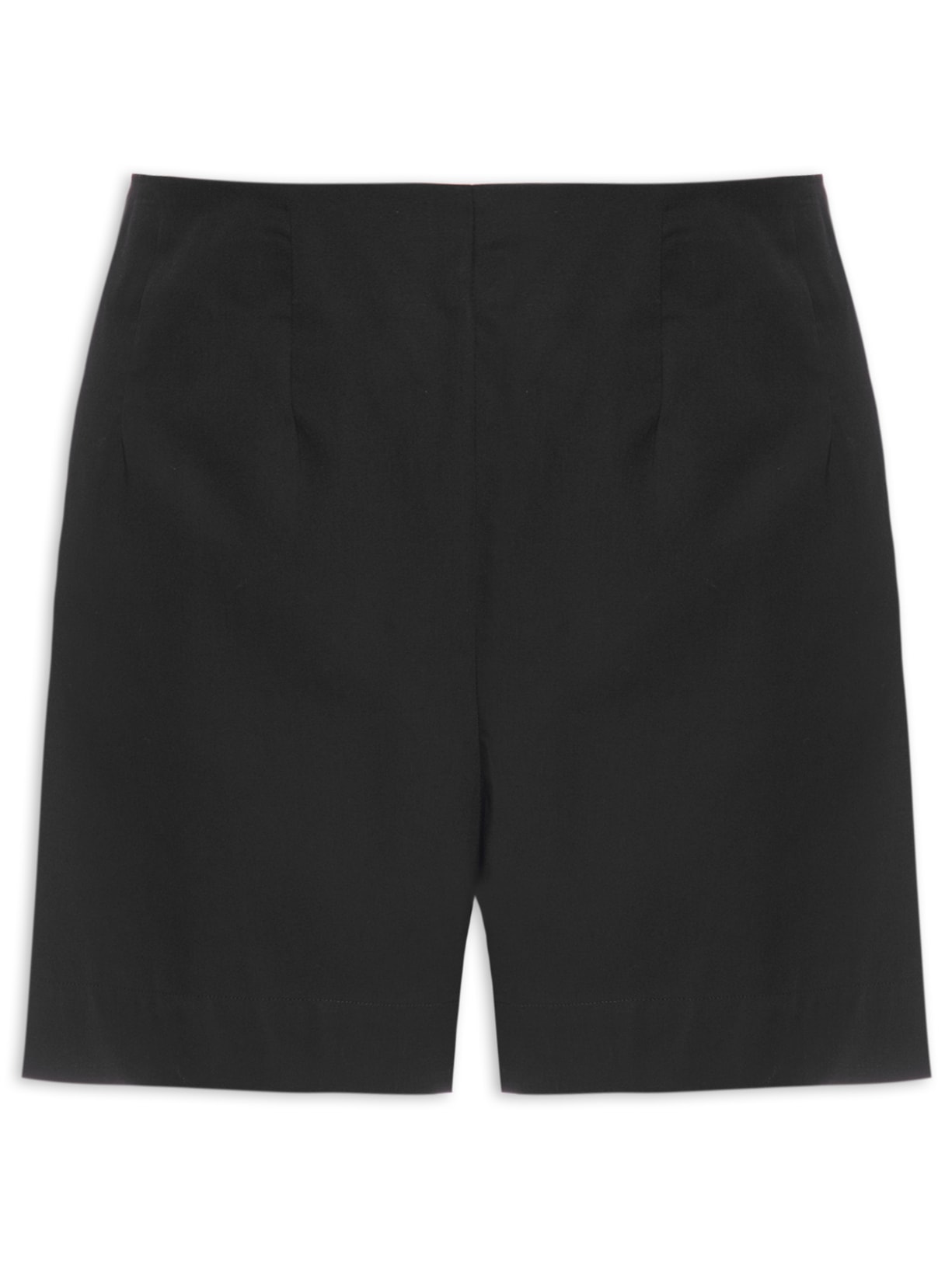 Short Feminino Cintura Alta Tricoline - Preto