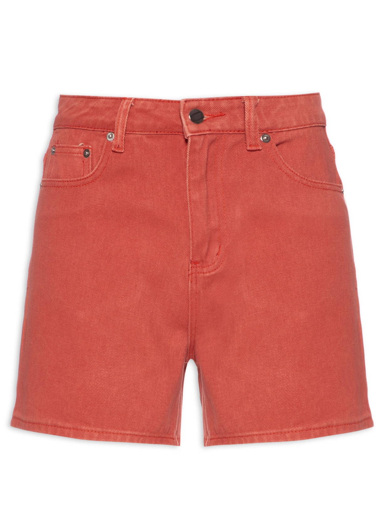 Short Feminino Cintura Alta - Vermelho