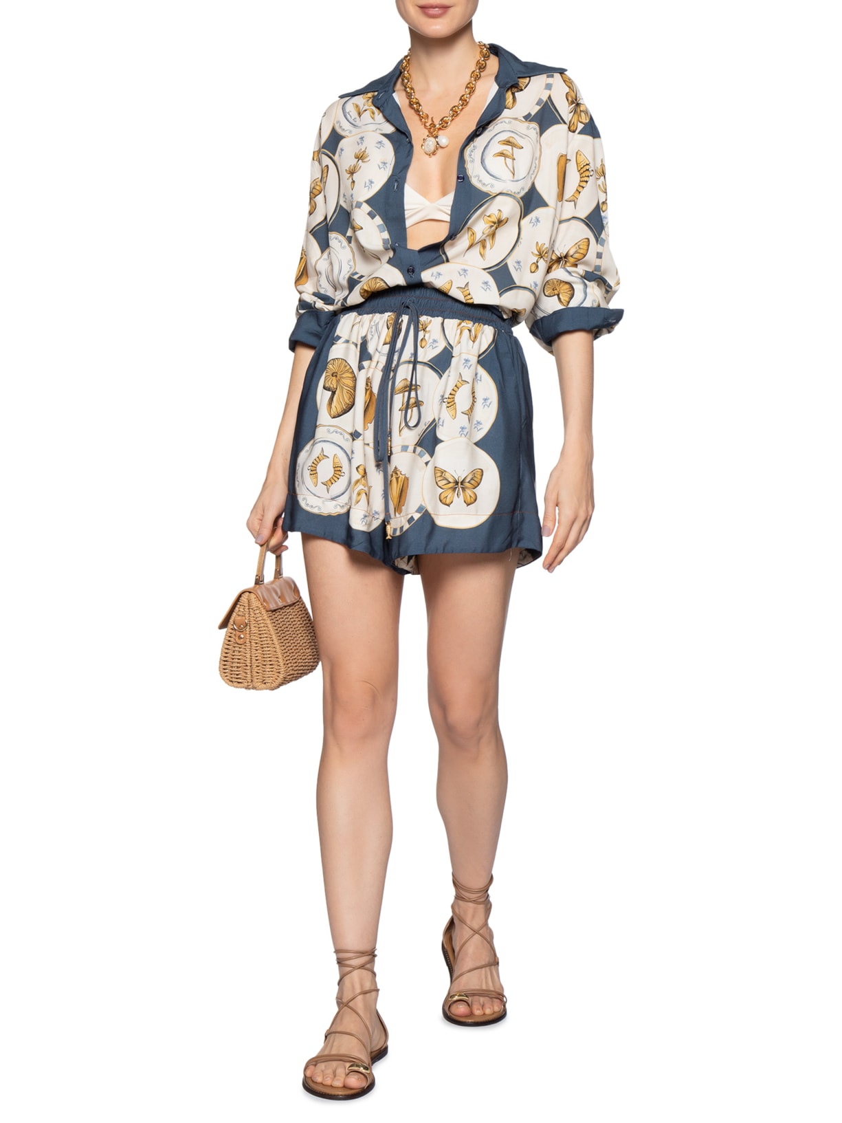 Short Feminino Coleção E Azul Farm