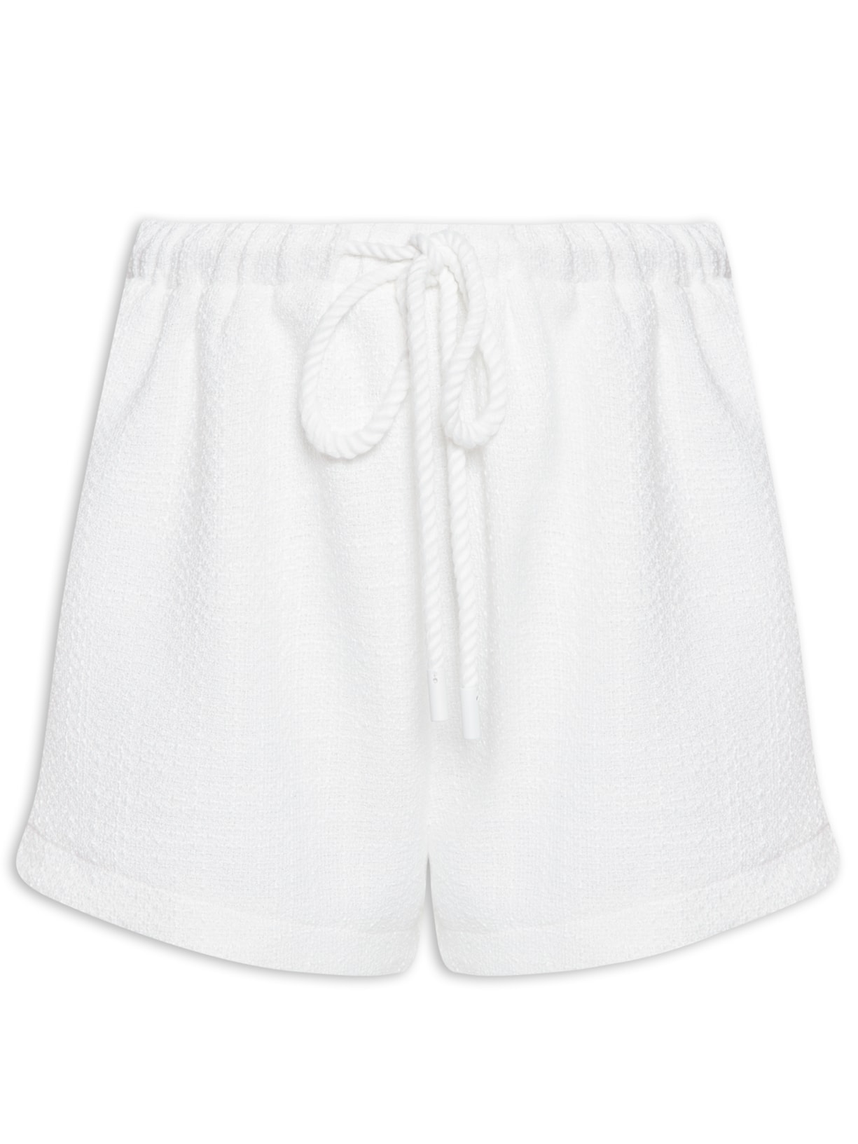 Short Feminino Com Abertura Na Lateral - Off White