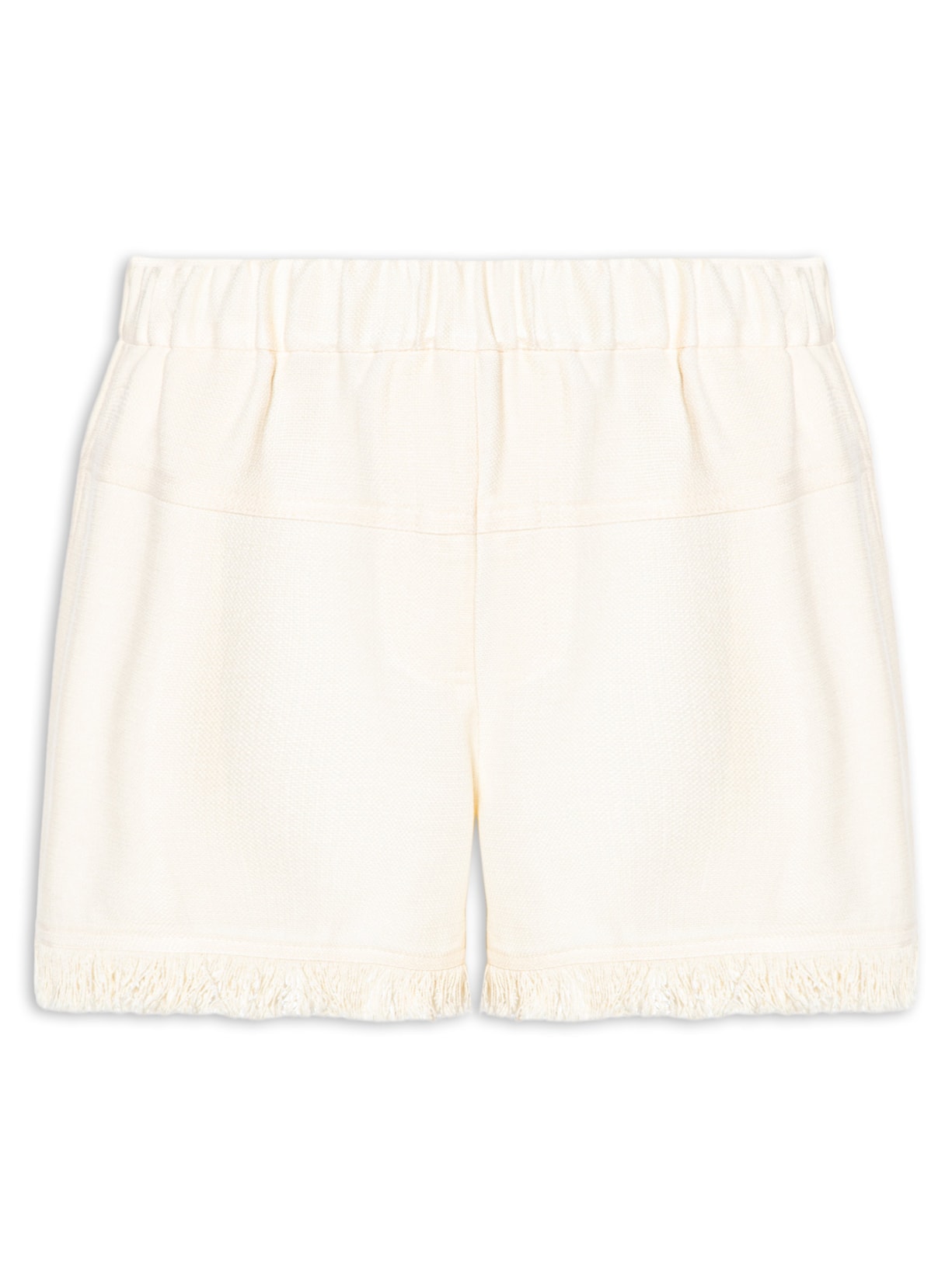 Short Feminino Com Franja Off White Dress To