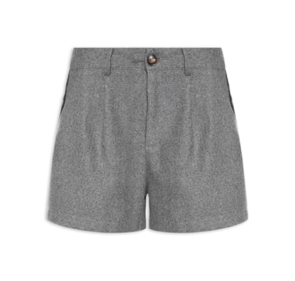 Short Feminino Com Pregas - Preto