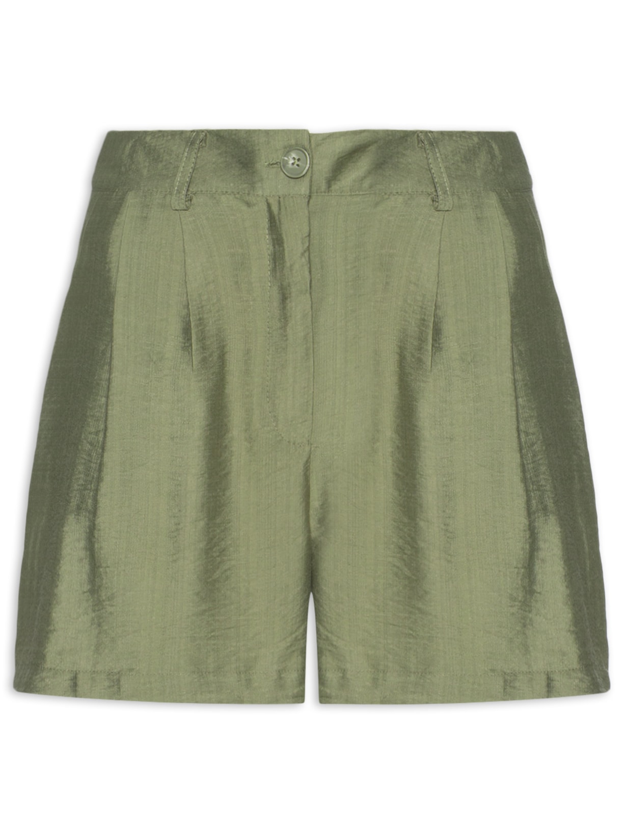 Short Feminino Com Pregas Verde Market 33