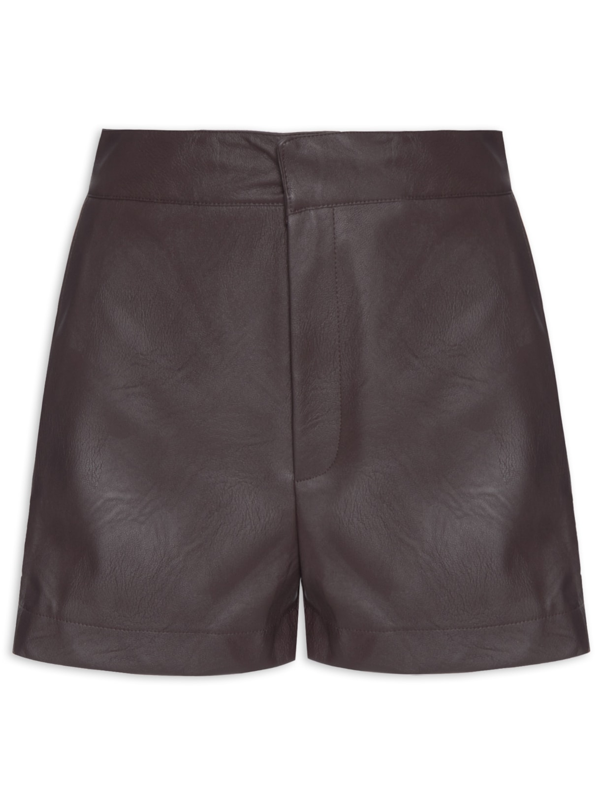 Short Feminino com Trançado nas Laterais Marrom Market 33
