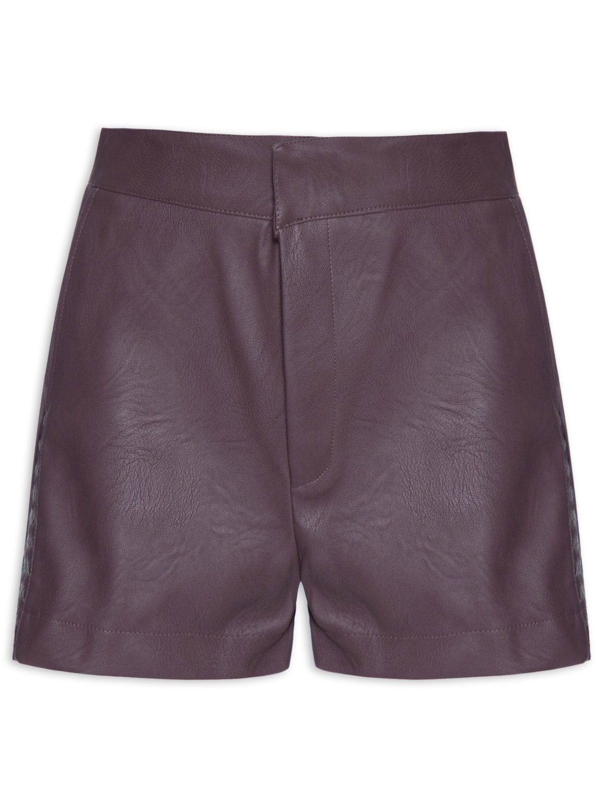 Short Feminino com Trançado nas Laterais Roxo Market 33