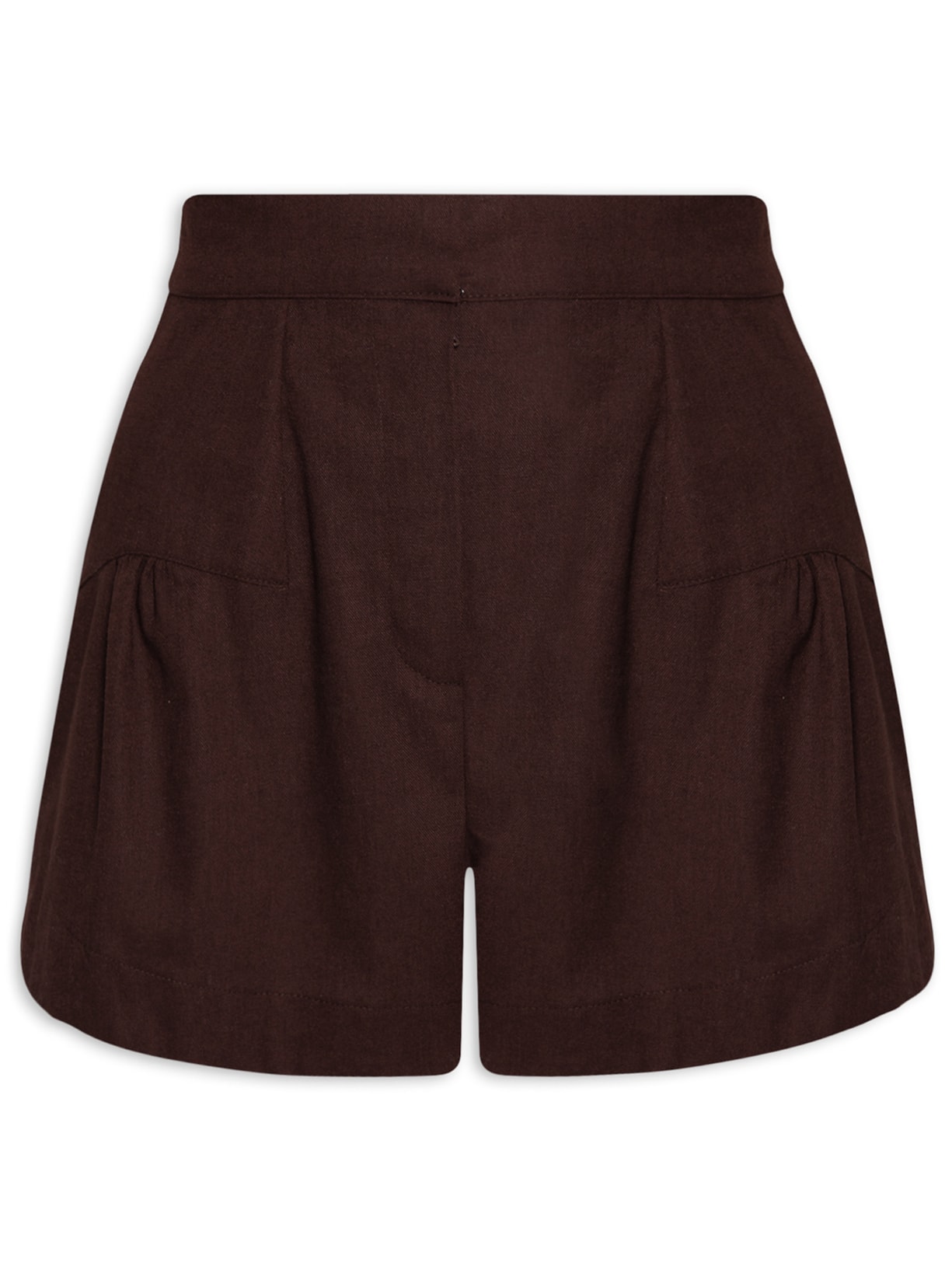 Short Feminino Cós Alto - Marrom