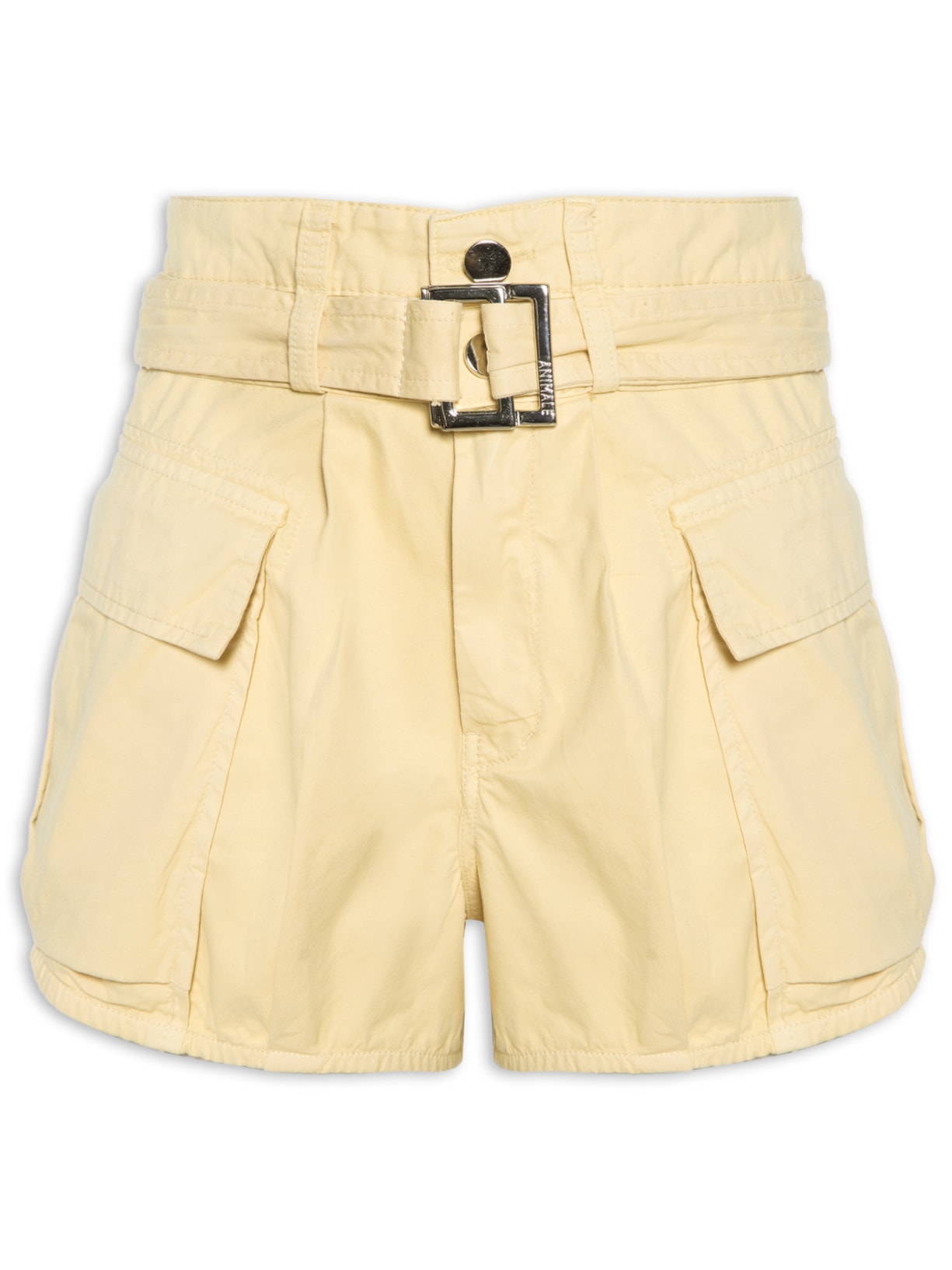 Short Feminino Cós Duplo De Sarja Nude - Bege