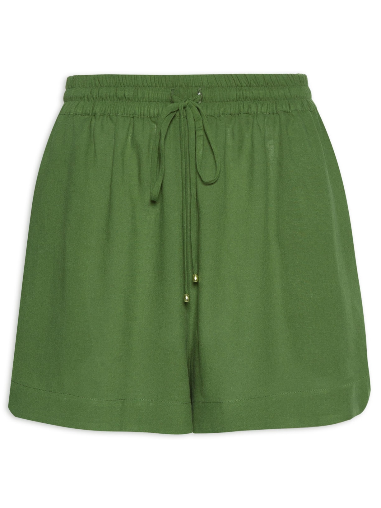 Short Feminino Cós Elastano Fraldado - Verde