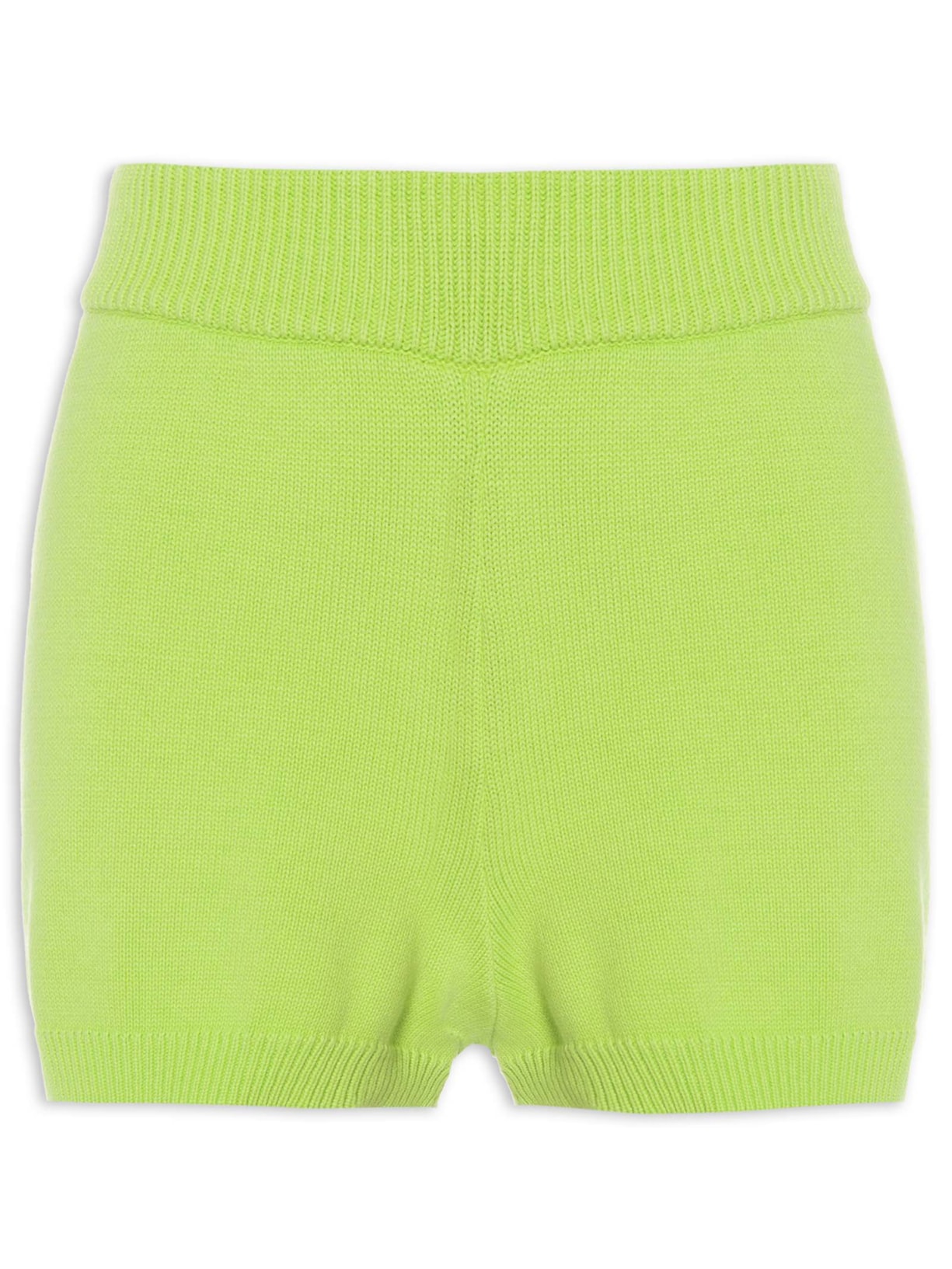 Short Feminino Curto Em Tricot - Verde