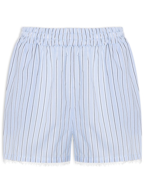 Short Feminino Curto Estampa Listra Litoral - Azul