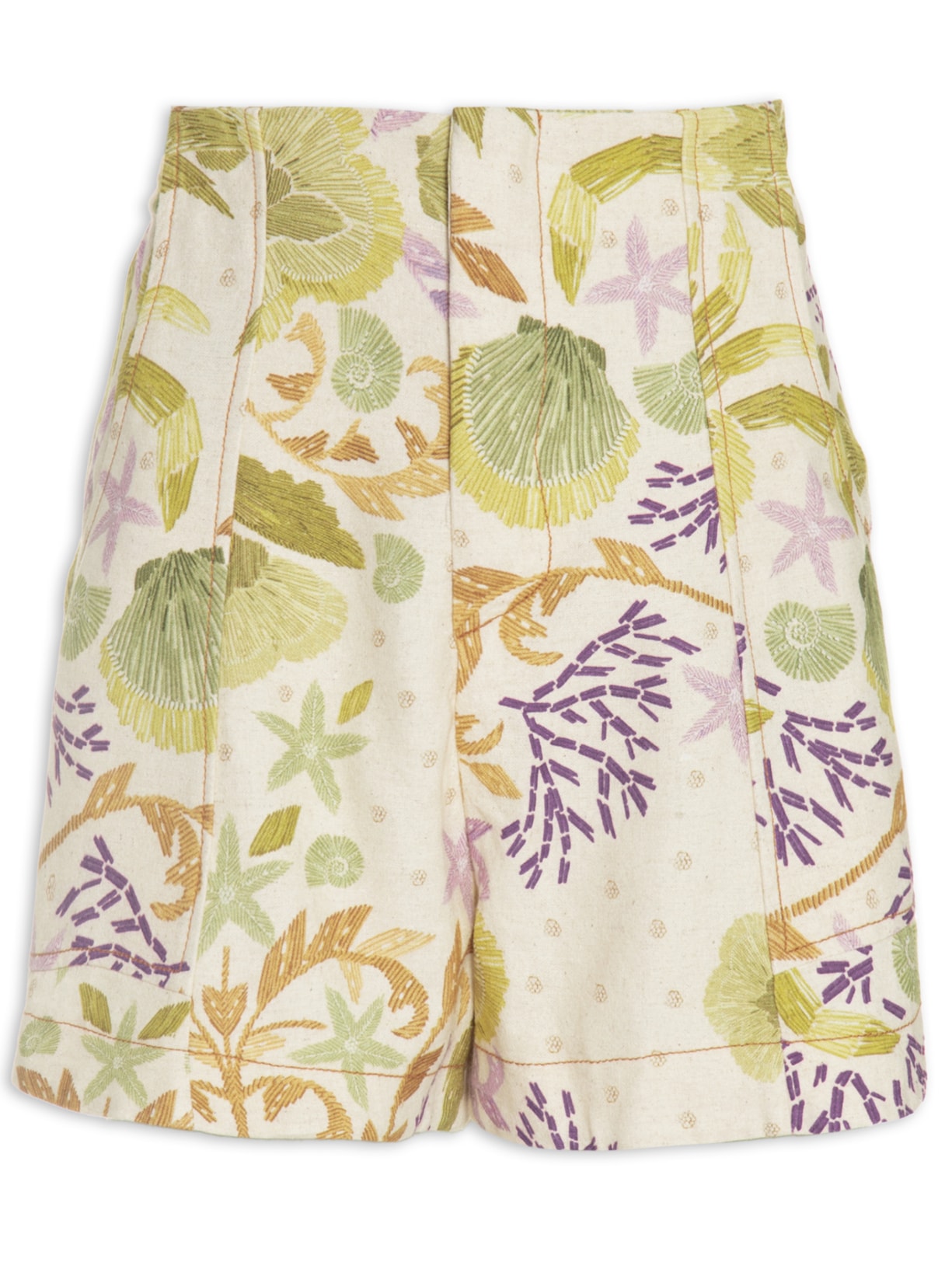 Short Feminino Curto Feminino Atalaia Bege Naturais Farm