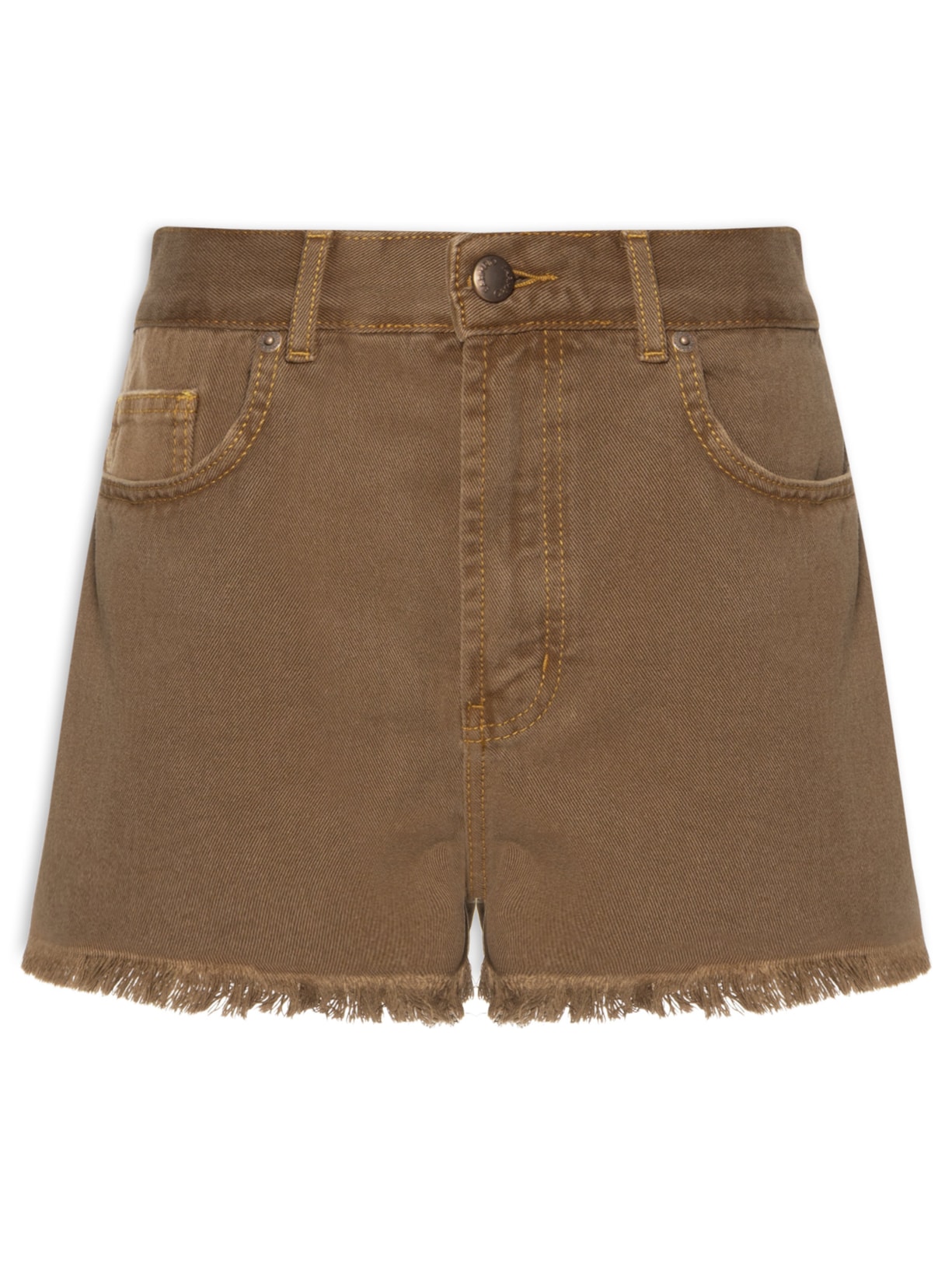 Short Feminino Curva Sarja Marrom Farm
