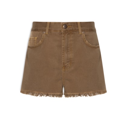 Short Feminino Curva Sarja - Marrom