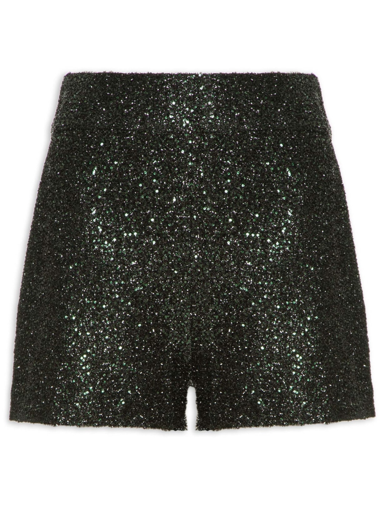 Short Feminino De Paetê Alfaiataria - Verde