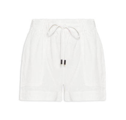 Short Feminino De Tencel Gorgorão - Branco
