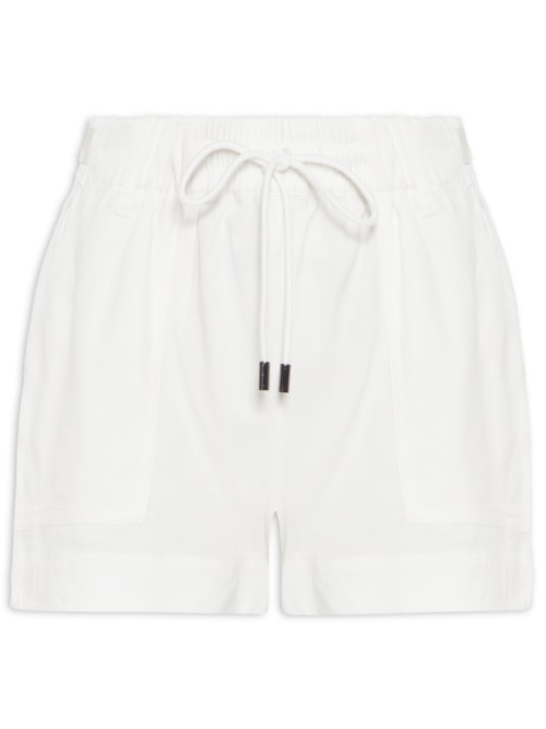 Short Feminino De Tencel Gorgorão - Branco