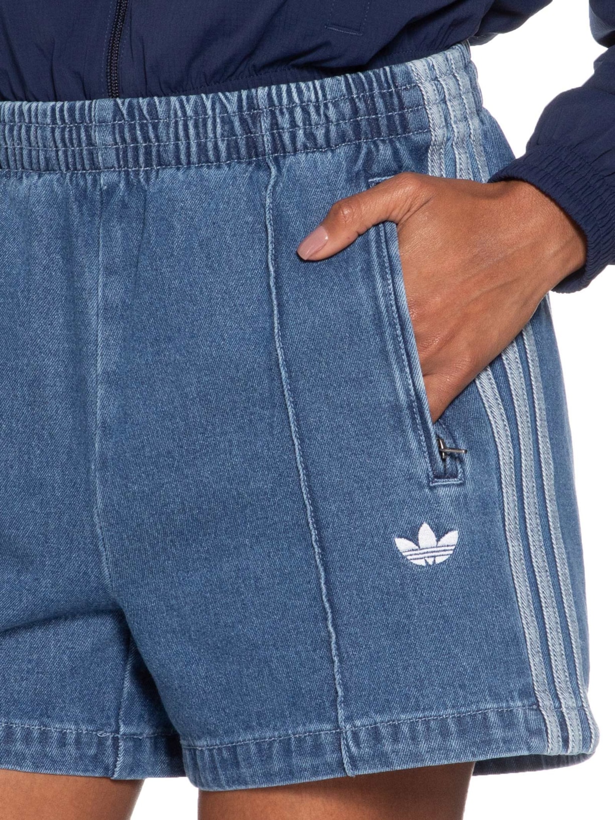 Short Feminino Denim Azul Adidas Originals