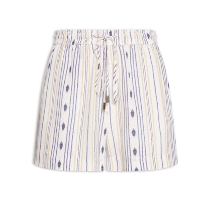 Short Feminino Elástico Fraldado - Branco