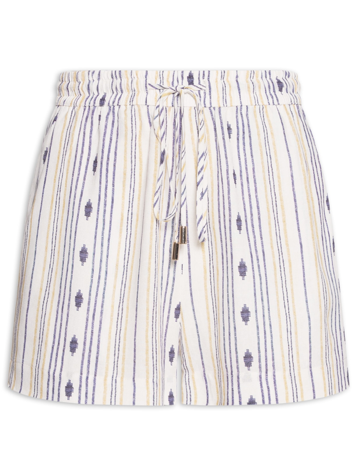 Short Feminino Elástico Fraldado - Branco