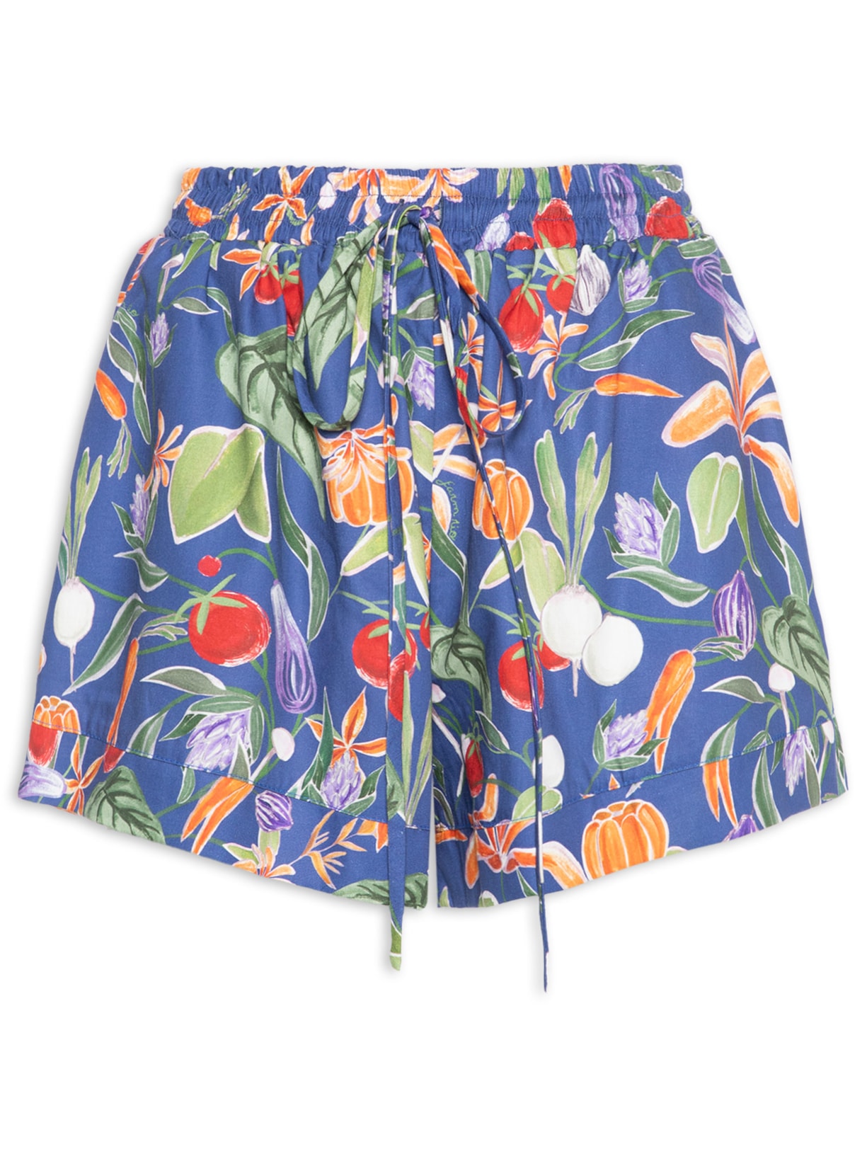 Short Feminino Elástico Legumes - Azul