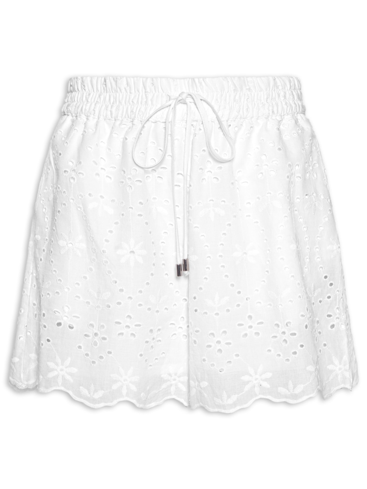 Short Feminino Em Laise - Branco