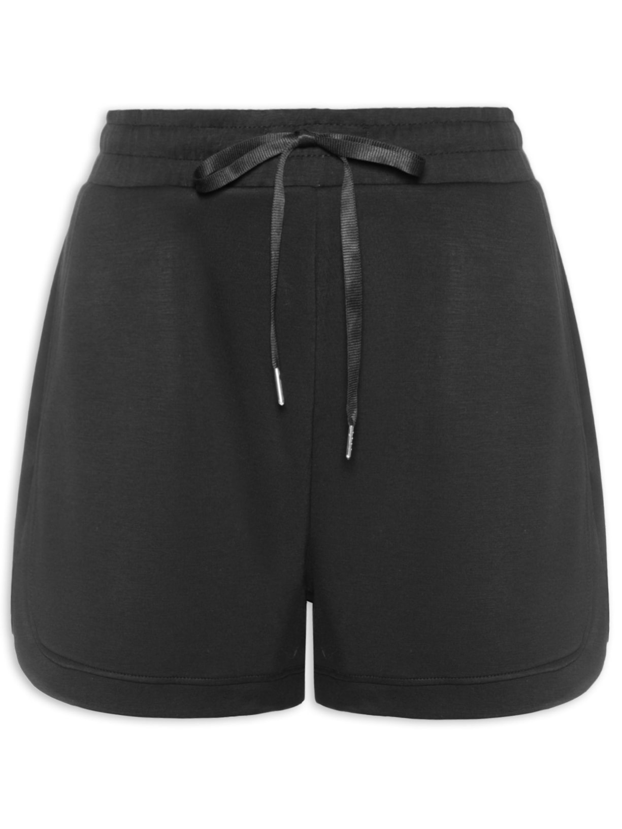 Short Feminino Em Moletom Preto Basiq