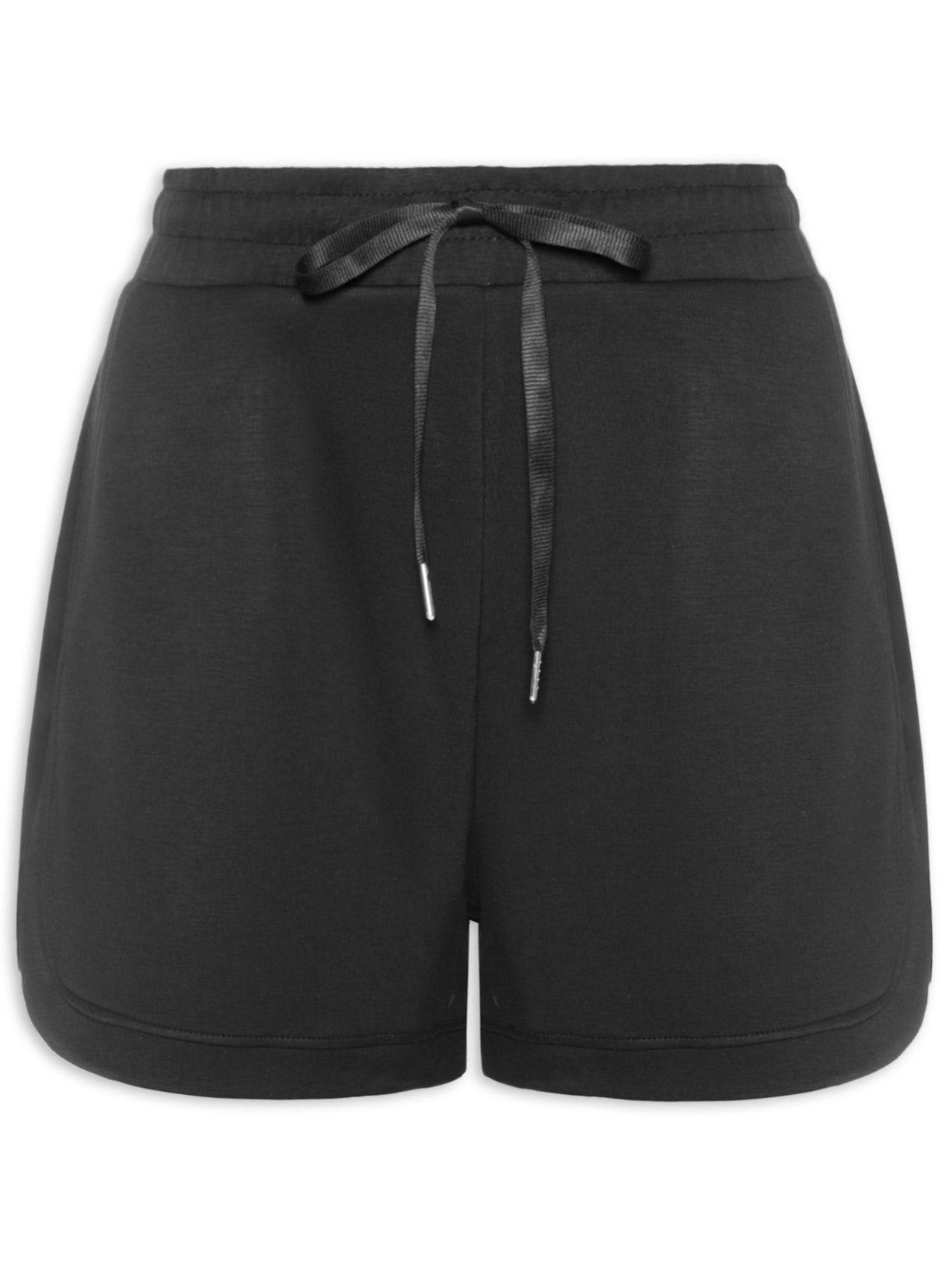 Short Feminino Em Moletom Preto Basiq
