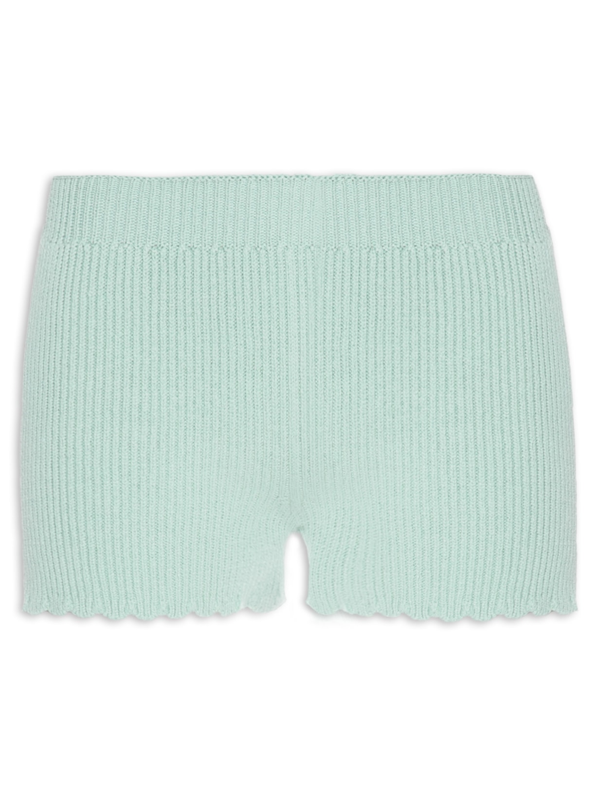 Short Feminino Em Tricot - Verde