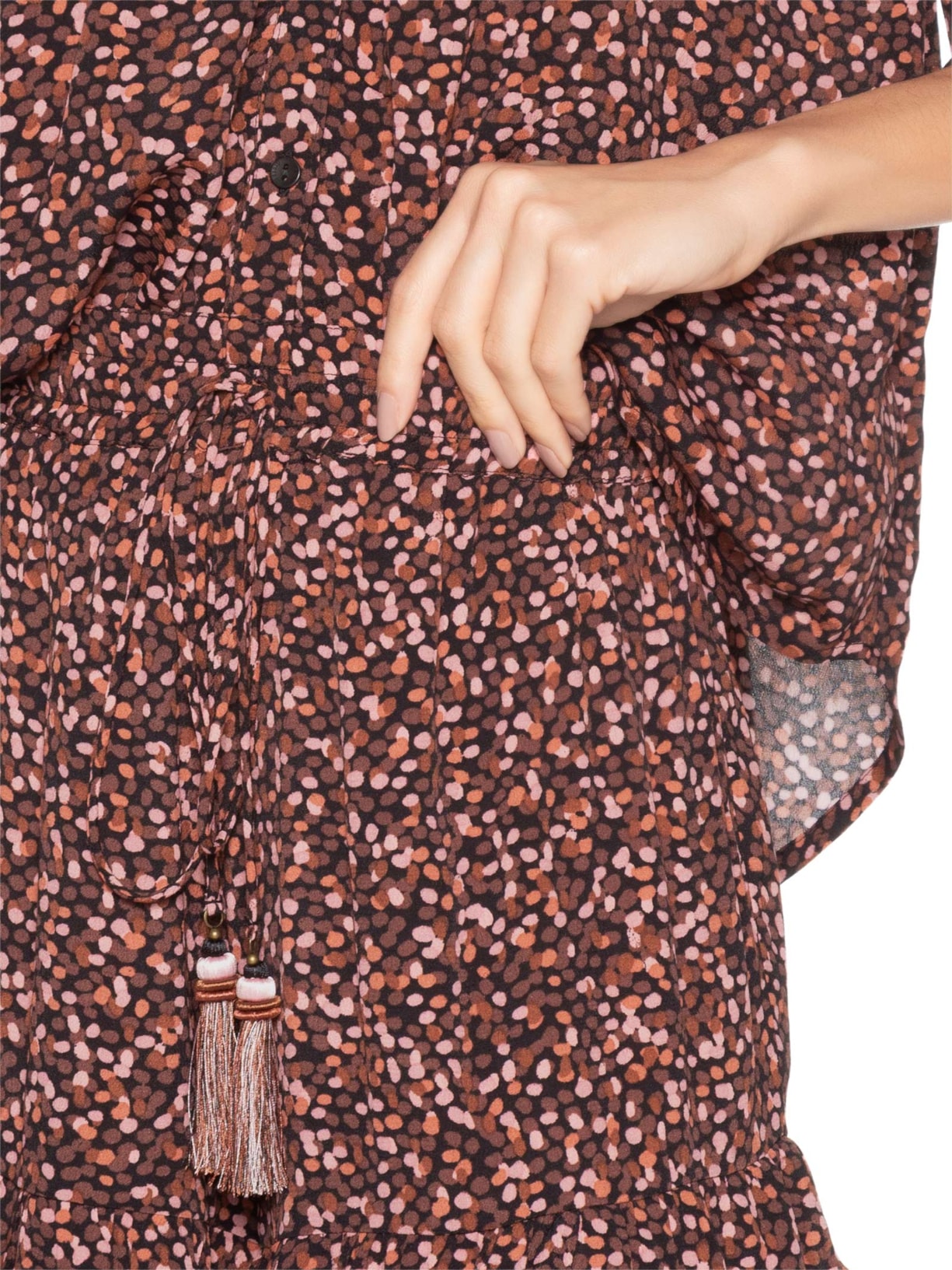 Short Feminino Estampa Céu Noturno Marrom Dress To