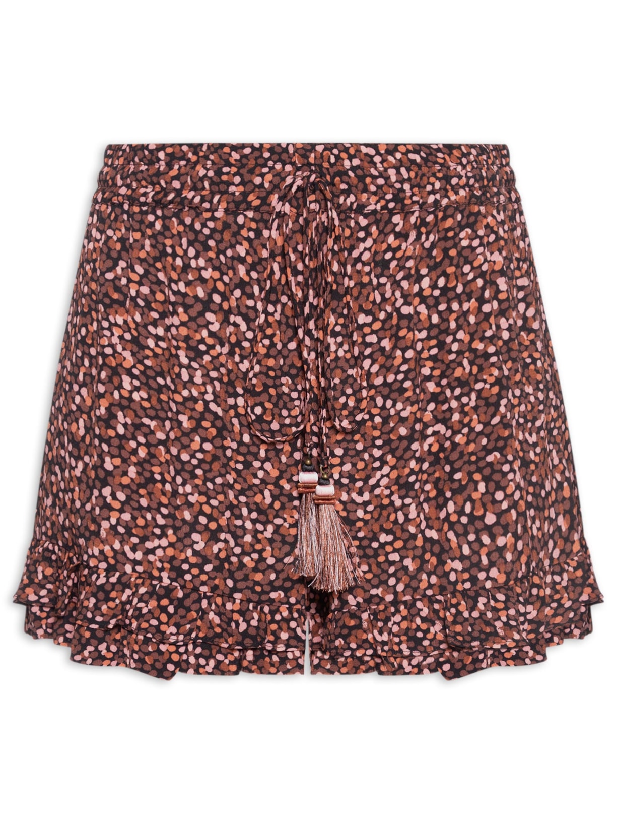 Short Feminino Estampa Céu Noturno Marrom Dress To