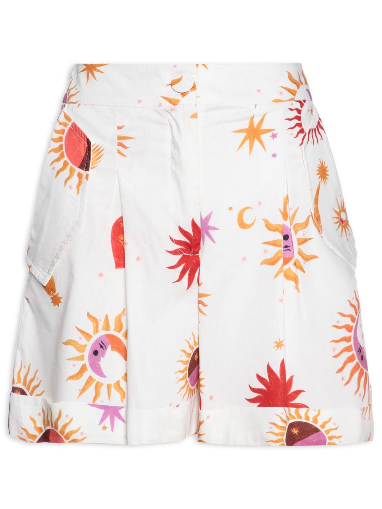 Short Feminino Estampa Cometa - Branco