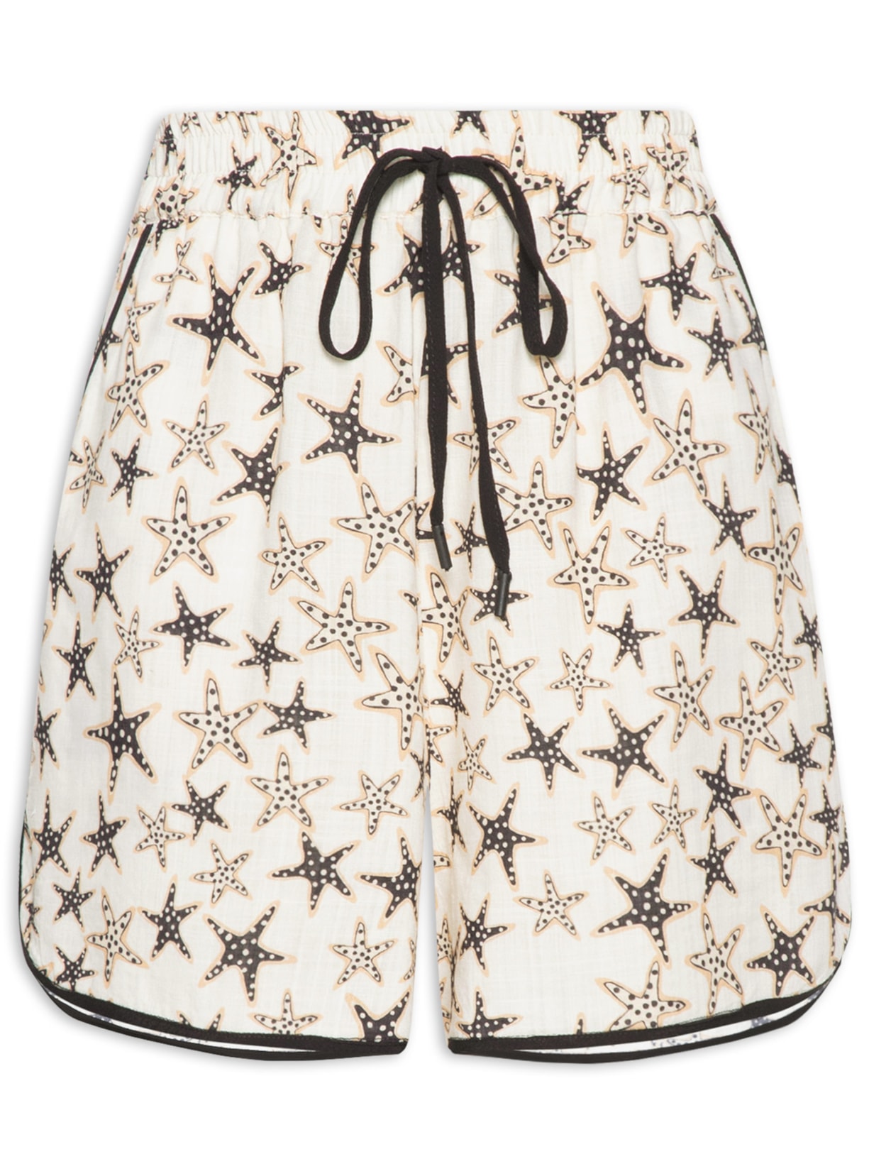 Short Feminino Estampa Estelar - Off White