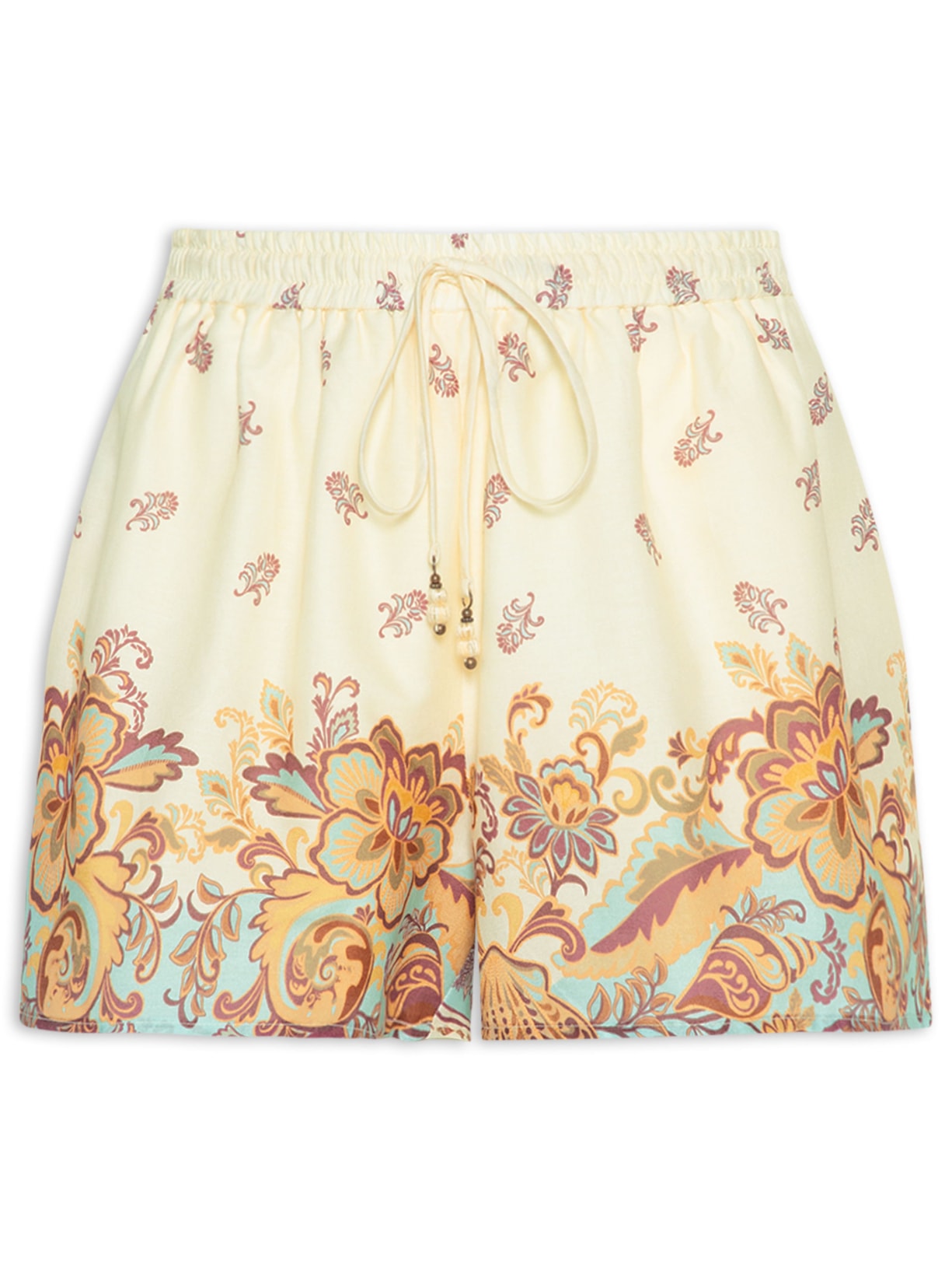 Short Feminino Estampa Leveza Off White Dress To