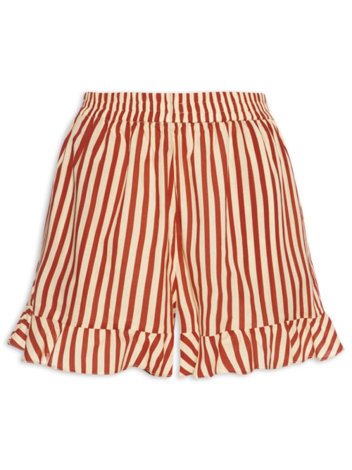 Short Feminino Estampa Listra – Vermelho