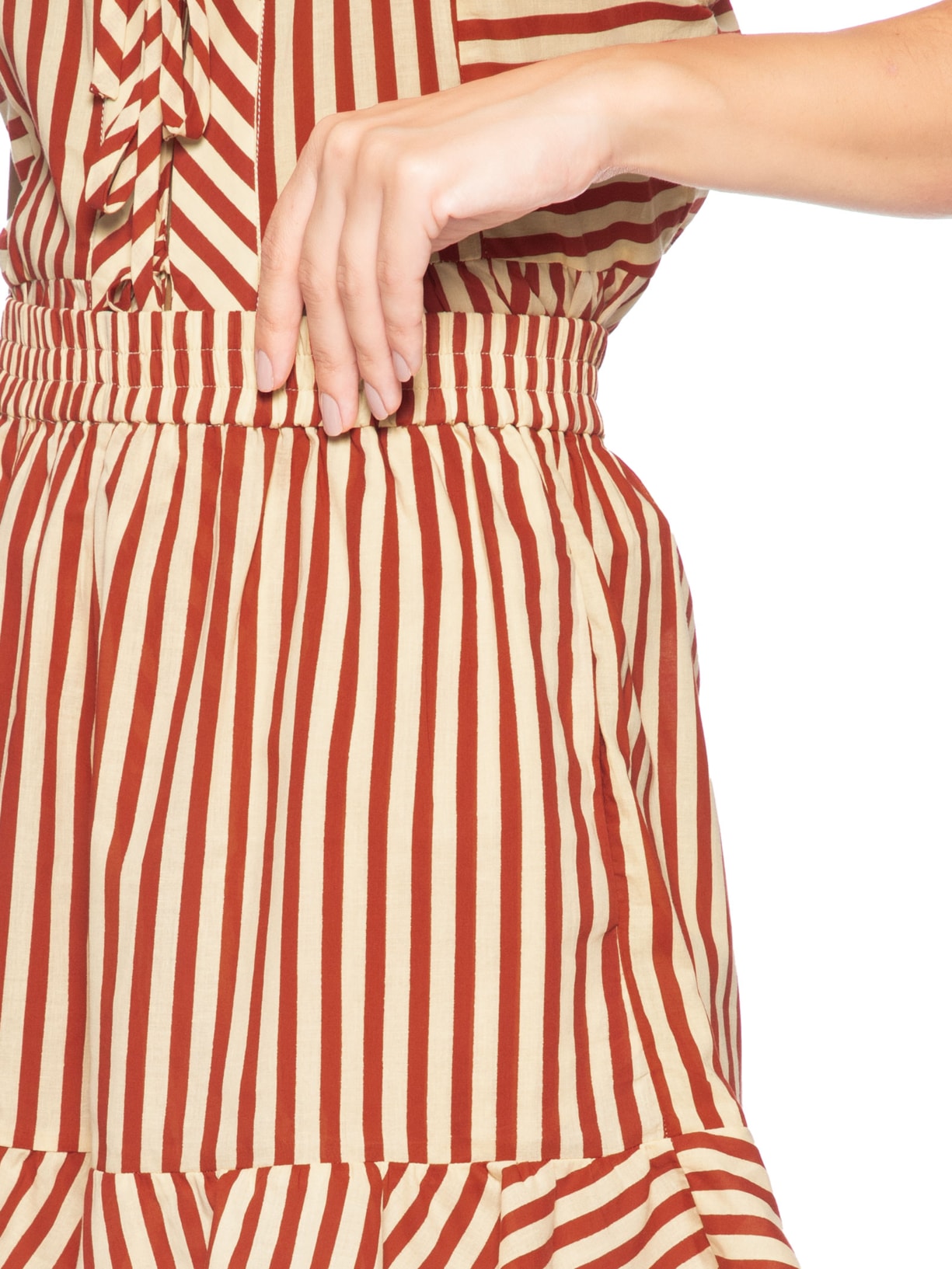 Short Feminino Estampa Listra – Vermelho Dress To