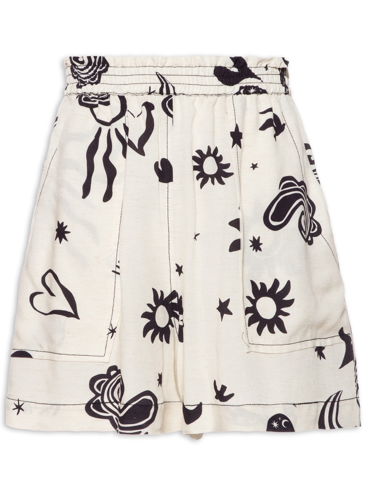 Short Feminino Estampa Sonhos - Branco