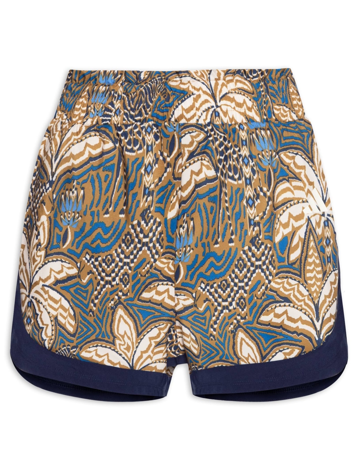 Short Feminino Estampado - Azul