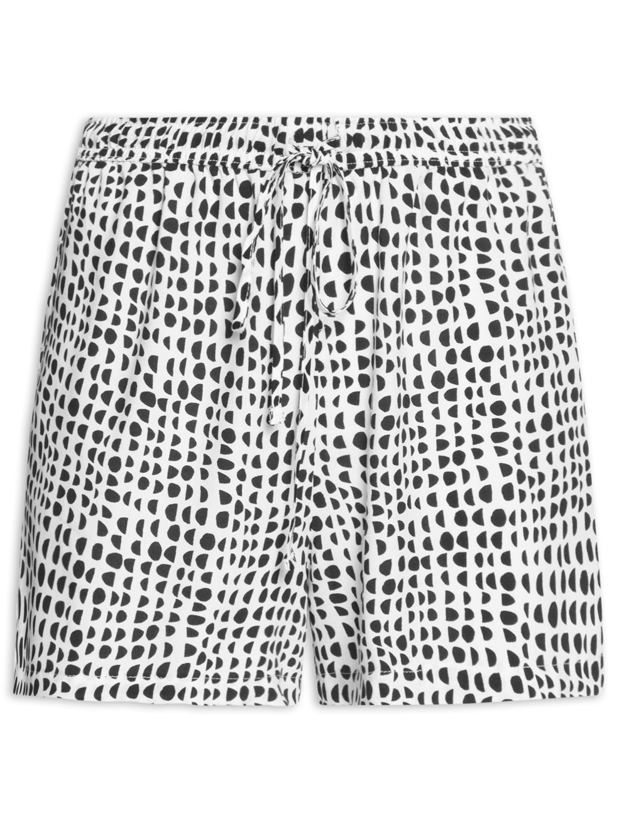 Short Feminino Estampado Branco Basiq