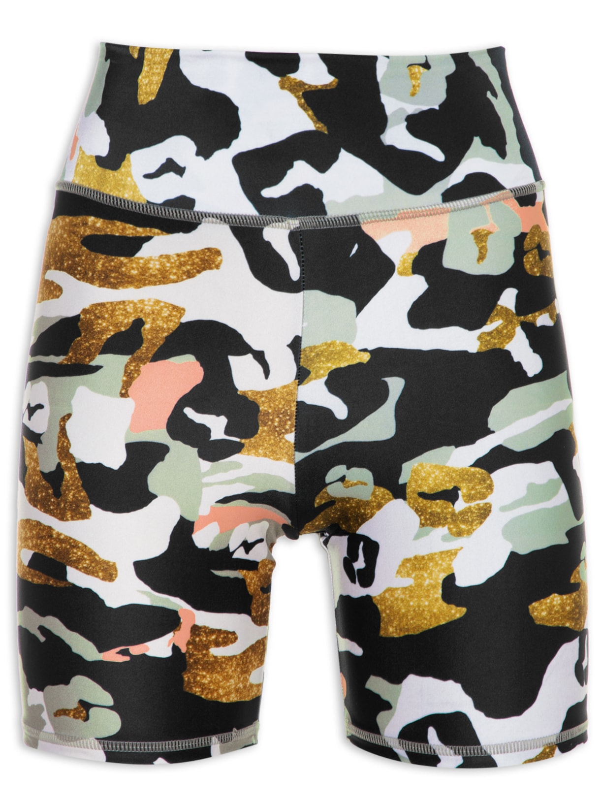 Short Feminino Estampado - Cinza
