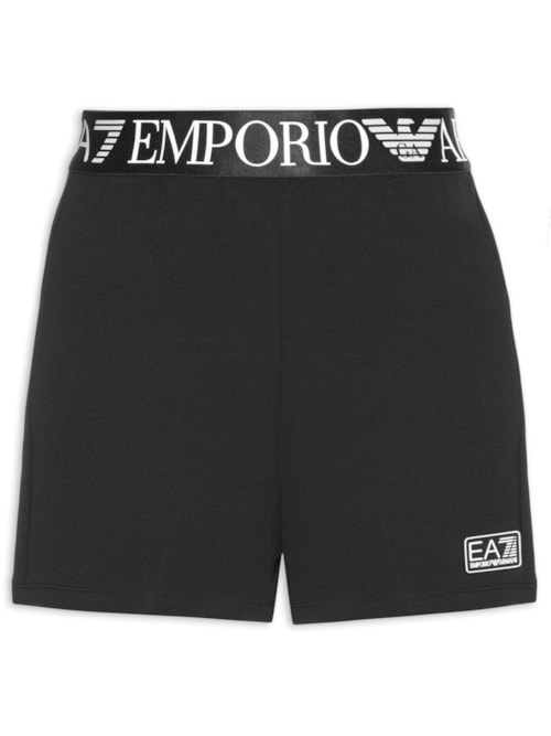 Short Feminino Estampado - Preto