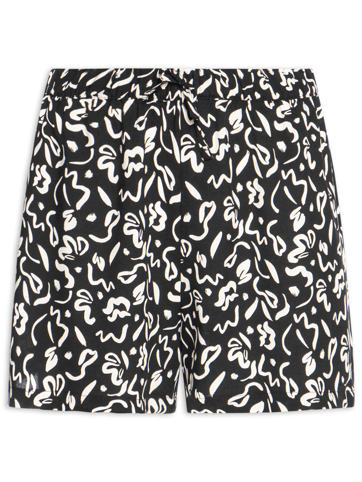 Short Feminino Estampado - Preto