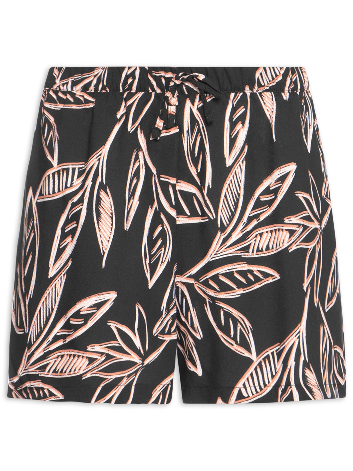Short Feminino Estampado - Preto