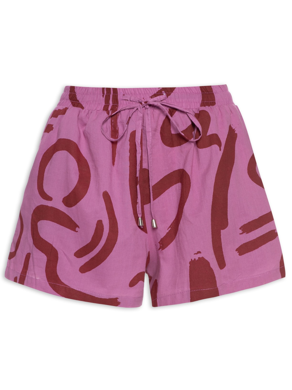 Short Feminino Estampado - Rosa