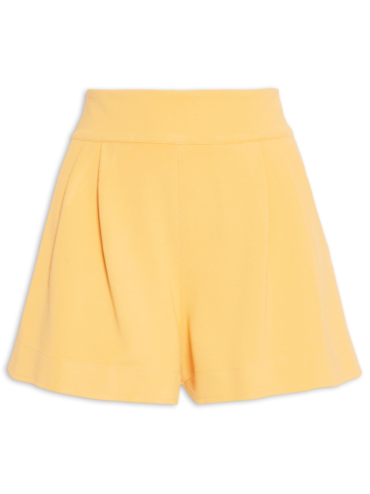 Short Feminino Estruturado Pregas - Laranja