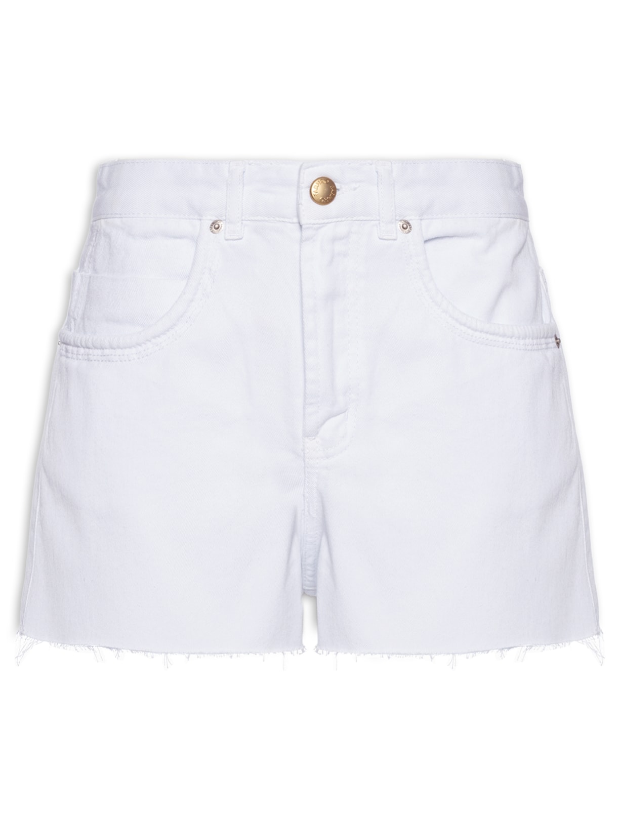Short Feminino Evasê Sarja Branco Farm
