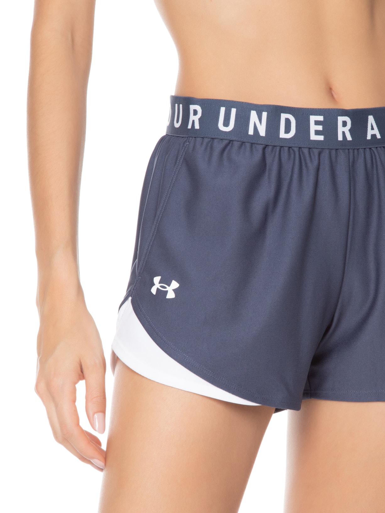 Short Feminino Feminino Play Up 3.0 Azul Under Armour