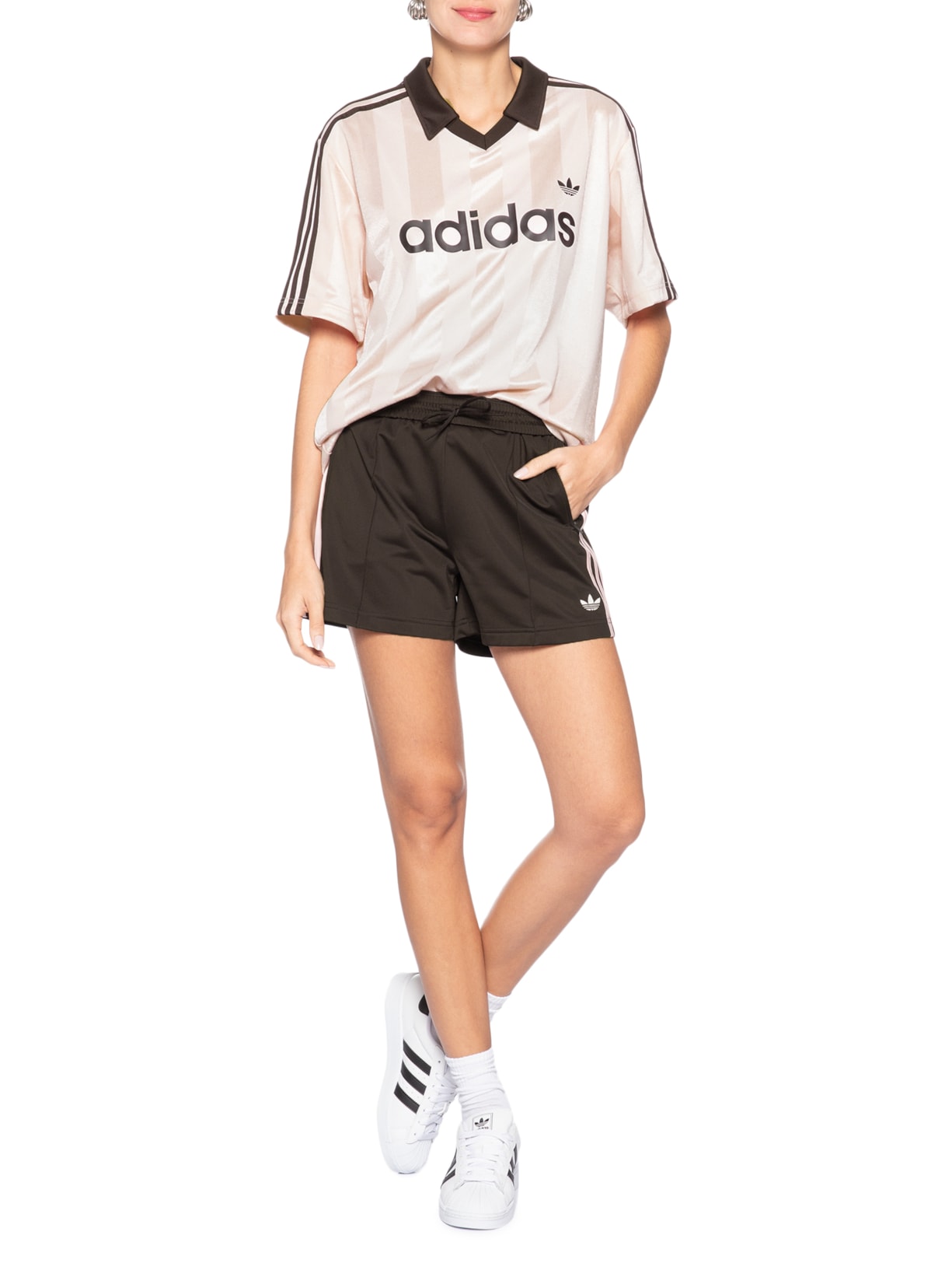 Short Feminino Firebird Marrom Adidas Originals
